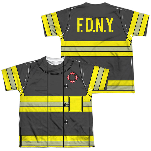New York City - Firefighter Uniform (Front - Back Print) Youth Short Sleeve 100% Poly