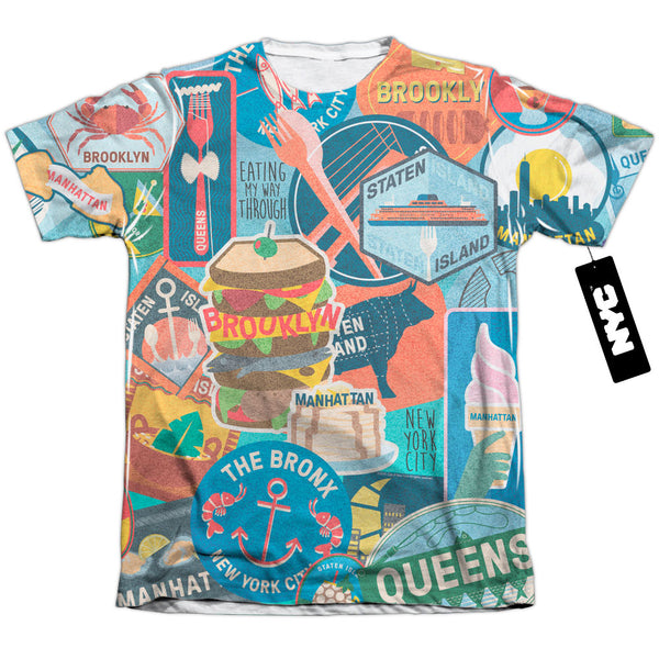 New York City - Eating Nyc Adult Regular Fit Short Sleeve 65 - 35 Poly - Cotton