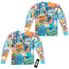 New York City - Eating Nyc (Front - Back Print) L - S Adult Poly Crew