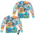 New York City - Eating Nyc (Front - Back Print) L - S Adult Poly Crew