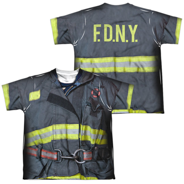 New York City - Fdny Uniform (Front - Back Print) Youth Short Sleeve 100% Poly