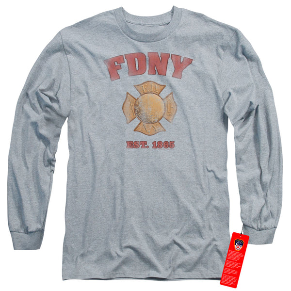 New York City - Fdny Vintage Badge Adult Long Sleeve