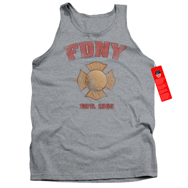New York City - Fdny Vintage Badge Adult Tank Top