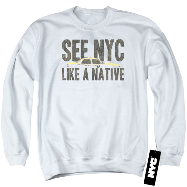 New York City - Nyc Like A Native Adult Crewneck Sweatshirt