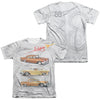 Oldsmobile - Rocket Line (Front - Back Print) Adult Regular Fit Short Sleeve 65 - 35 Poly - Cotton
