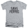 Ferris Bueller - Save Ferris Adult Slim Fit V Neck Cotton
