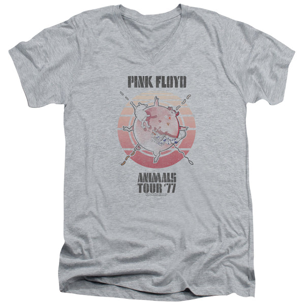 Pink Floyd - Animals Tour 77 Adult Slim Fit V Neck Cotton