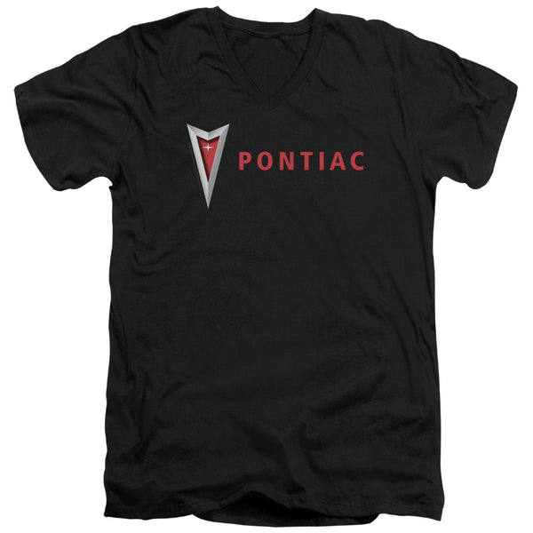 Pontiac - Modern Pontiac Arrowhead Adult Slim Fit V Neck Cotton