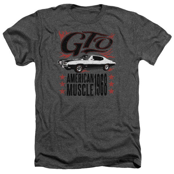Pontiac - GTO Flames Adult Regular Fit Heather Short Sleeve