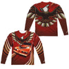 Pontiac - Firebird Flames (Front - Back Print) L - S Adult Poly Crew