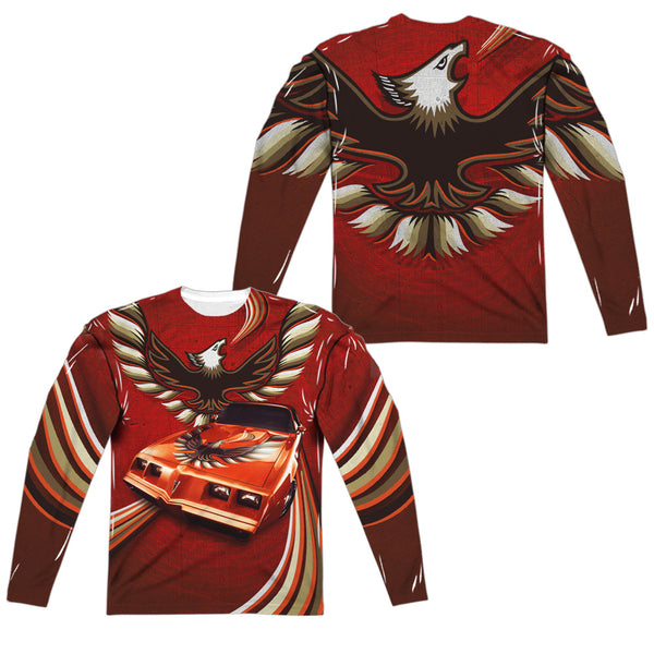 Pontiac - Firebird Flames (Front - Back Print) L - S Adult Poly Crew