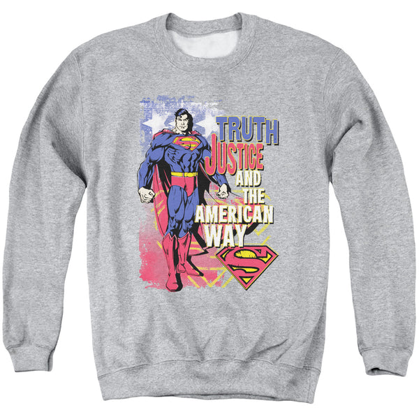 Superman - Truth Justice Adult Crewneck Sweatshirt