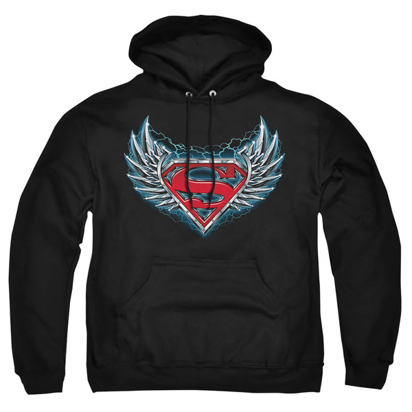 Superman - Steel Wings Logo Adult Pull Over Hoodie