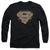 Superman - Steel Fire Shield Adult Long Sleeve Shirt