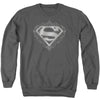 Superman - Tribal Steel Logo Adult Crewneck Sweatshirt