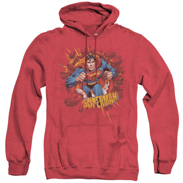 Superman - Sorry About The Wall Adult Heather Hoodie