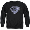 Superman - Electric Supes Shield Adult Crewneck Sweatshirt