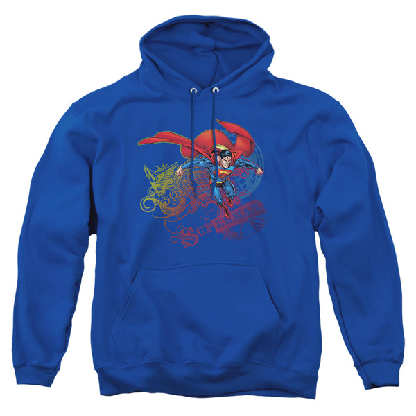 Superman - Cool Word Supes Adult Pull Over Hoodie