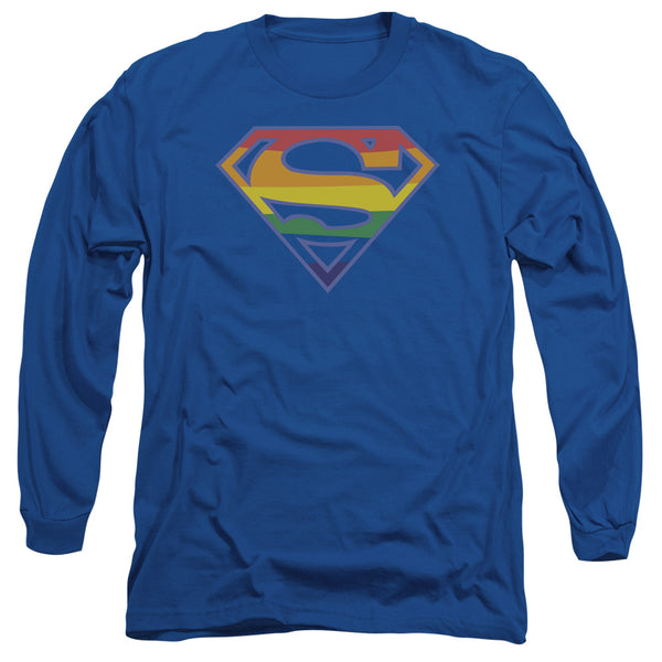 Superman - Prismatic Shield Adult Long Sleeve Shirt