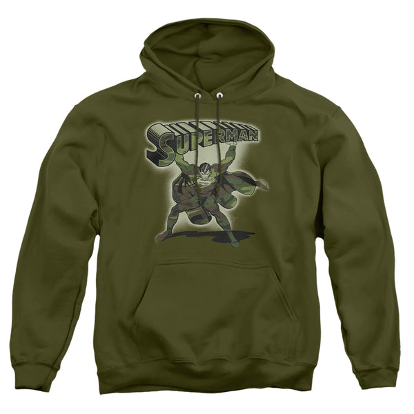 Superman - Camo Logo Adult Pull Over Hoodie