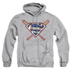 Superman - Crossed Bats Adult Pull Over Hoodie