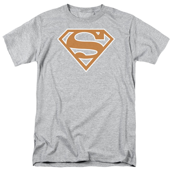 Superman - Burnt Orange&White Shield Short-Sleeve Shirt