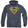 Superman - Maize & Blue Shield Adult Heather Hoodie