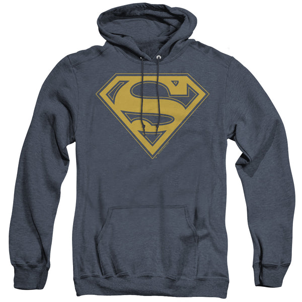 Superman - Maize & Blue Shield Adult Heather Hoodie