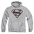 Superman - Navy &Amp; Gold Shield Adult Pull Over Hoodie