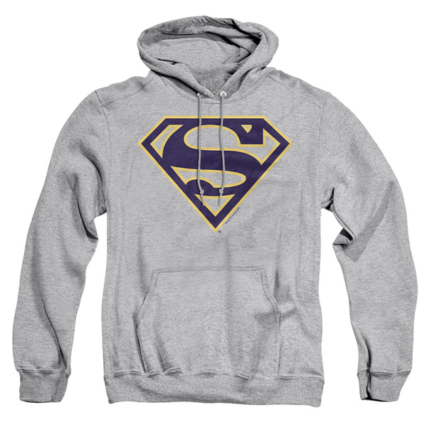 Superman - Navy &Amp; Gold Shield Adult Pull Over Hoodie