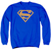 Superman - Blue& Orange Shield Adult Crewneck Sweatshirt