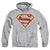 Superman - Crimson &Amp; Cream Shield Adult Pull Over Hoodie