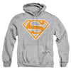Superman - Lt Orange &Amp; White Shield Adult Pull Over Hoodie