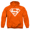 Superman - Orange & White Shield Adult Pull Over Hoodie
