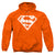 Superman - Orange & White Shield Adult Pull Over Hoodie