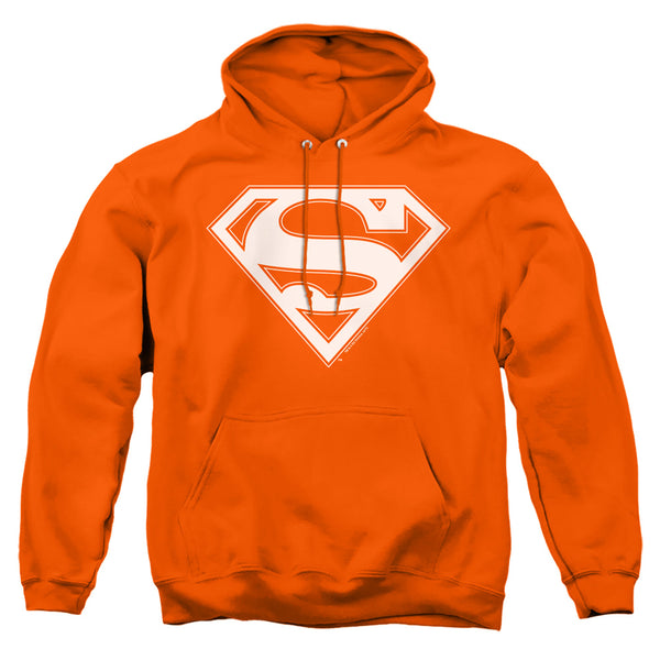 Superman - Orange & White Shield Adult Pull Over Hoodie