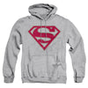 Superman - Crimson &Amp; Gray Shield Adult Pull Over Hoodie