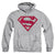 Superman - Crimson &Amp; Gray Shield Adult Pull Over Hoodie