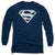 Superman - Navy & White Shield Adult Long Sleeve Shirt