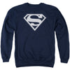 Superman - Navy& White Shield Adult Crewneck Sweatshirt