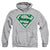 Superman - Green &Amp; White Shield Adult Pull Over Hoodie