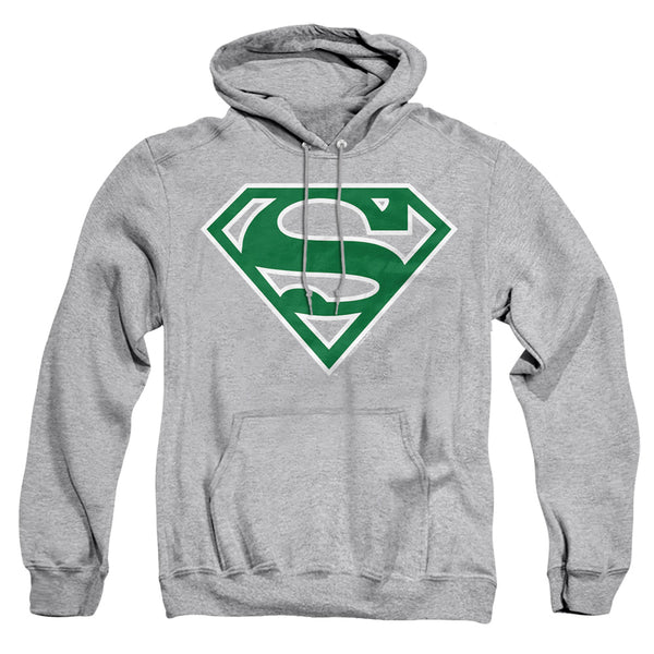 Superman - Green &Amp; White Shield Adult Pull Over Hoodie