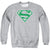 Superman - Green& White Shield Adult Crewneck Sweatshirt