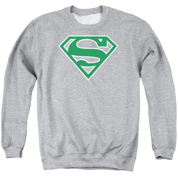 Superman - Green& White Shield Adult Crewneck Sweatshirt