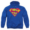 Superman - Classic Logo Distressed Adult Pull Over Hoodie