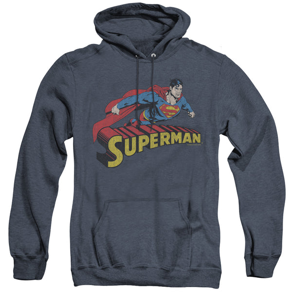 Superman - Flying Over Adult Heather Hoodie