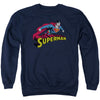 Superman - Flying Over Adult Crewneck Sweatshirt