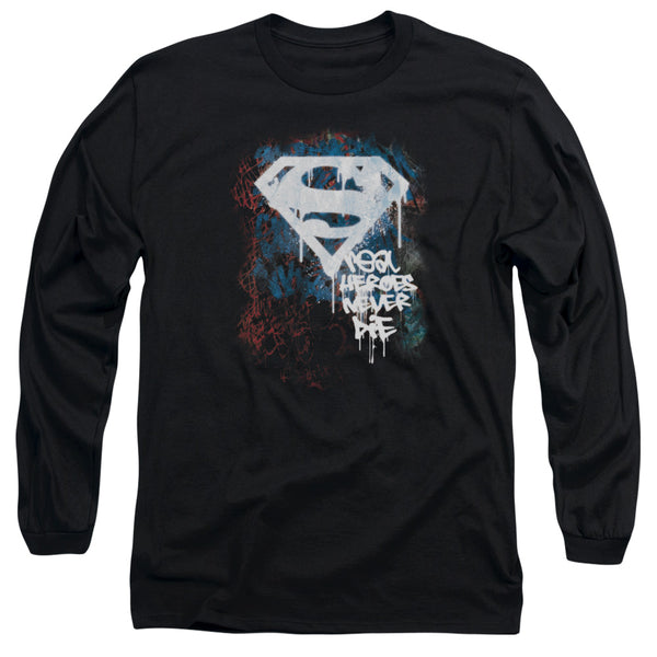 Superman - Real Heroes Never Die Adult Long Sleeve Shirt
