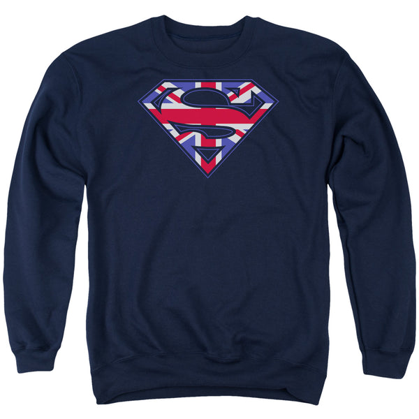 Superman - Great Britian Shield Adult Crewneck Sweatshirt