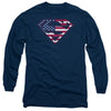 Superman - U S Shield Adult Long Sleeve Shirt
